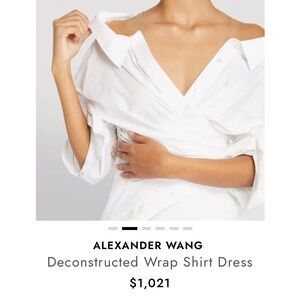 Alexander Wang Crisp White Wrap Shirt Dress